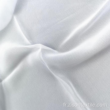 Tissus de robe en mousseline de soie 100% polyester blanc
